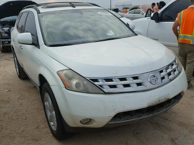 JN8AZ08T45W327499 - 2005 NISSAN MURANO WHITE photo 1