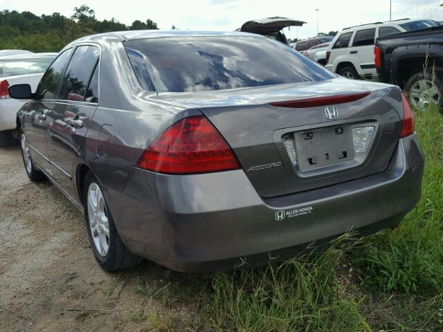 1HGCM56777A015085 - 2007 HONDA ACCORD EX GRAY photo 3