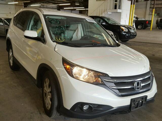 5J6RM4H79DL033145 - 2013 HONDA CR-V EXL WHITE photo 1