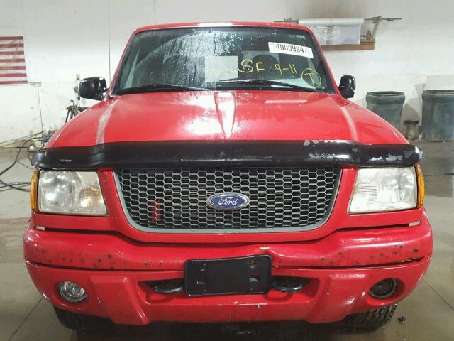 1FTZR15U61PA19367 - 2001 FORD RANGER RED photo 9