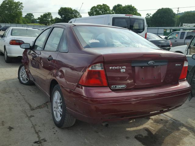 1FAFP34N96W172438 - 2006 FORD FOCUS ZX4 RED photo 3
