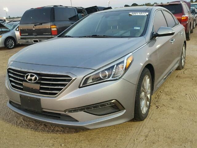 5NPE34AF5FH038259 - 2015 HYUNDAI SONATA SILVER photo 2