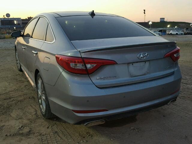 5NPE34AF5FH038259 - 2015 HYUNDAI SONATA SILVER photo 3