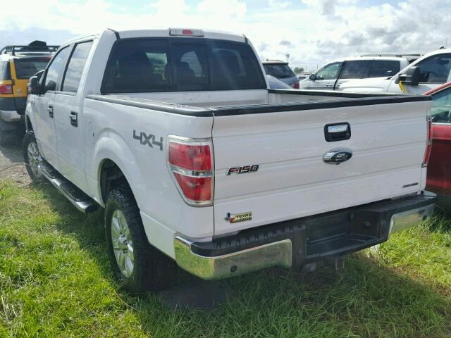 1FTFW1EF8EKE06826 - 2014 FORD F150 SUPER WHITE photo 3