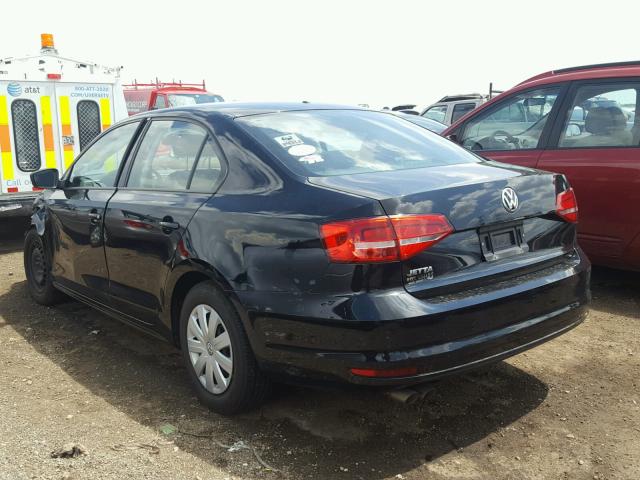 3VW2K7AJ9FM294679 - 2015 VOLKSWAGEN JETTA BASE 黑色 照片 3