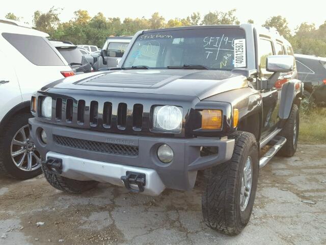 5GTEN63L988188541 - 2008 HUMMER H3 BLACK photo 2