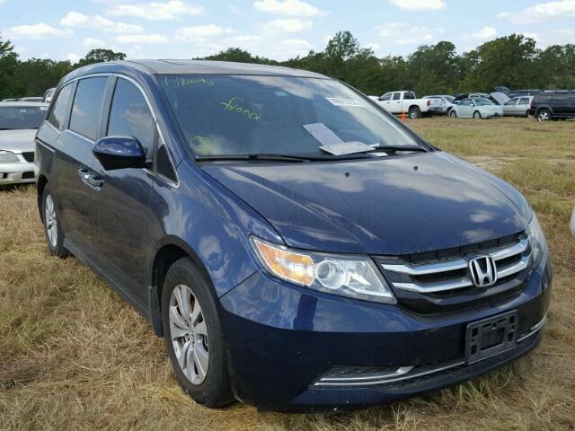 5FNRL5H66FB017691 - 2015 HONDA ODYSSEY BLUE photo 1