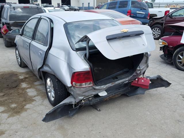 KL1TD56696B523323 - 2006 CHEVROLET AVEO BASE Gümüş foto 3
