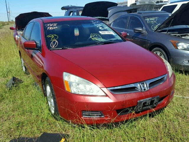 1HGCM56837A085546 - 2007 HONDA ACCORD EX RED photo 1