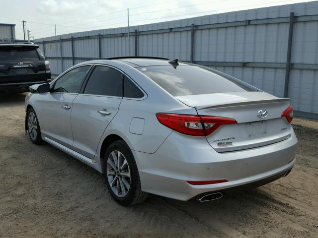 5NPE34AF8GH296549 - 2016 HYUNDAI SONATA SPO SILVER photo 3