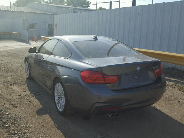 WBA3N3C5XEF711407 - 2014 BMW 428 I GRAY photo 3