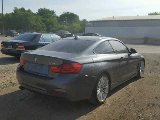 WBA3N3C5XEF711407 - 2014 BMW 428 I GRAY photo 4