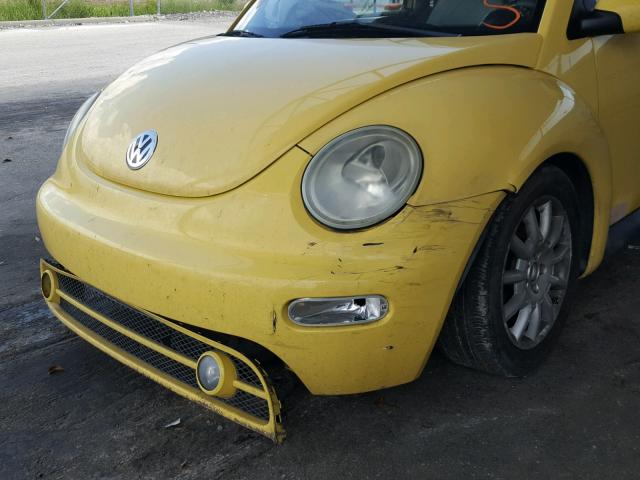 3VWCK31C45M409430 - 2005 VOLKSWAGEN NEW BEETLE ყვითელი ფოტო 9