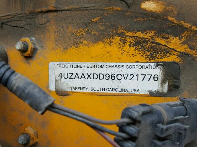 4UZAAXDD96CV21776 - 2006 FREIGHTLINER CHASSIS FS YELLOW photo 10