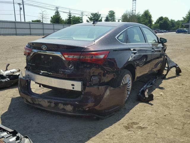 4T1BK1EBXJU270748 - 2018 TOYOTA AVALON XLE MAROON photo 4