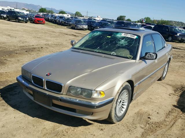 WBAGJ03401DD74502 - 2001 BMW 750 IL GOLD photo 2