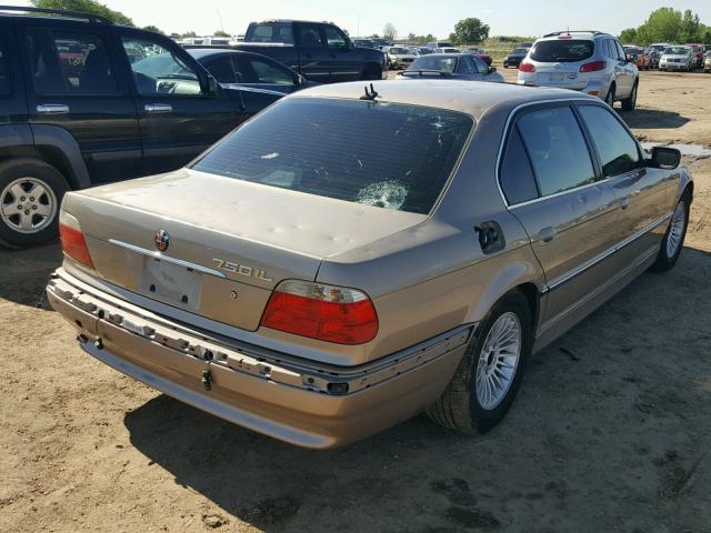 WBAGJ03401DD74502 - 2001 BMW 750 IL GOLD photo 4