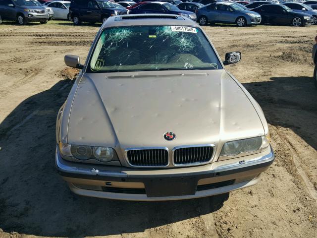 WBAGJ03401DD74502 - 2001 BMW 750 IL GOLD photo 9