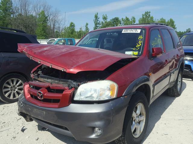 4F2YZ94115KM12214 - 2005 MAZDA TRIBUTE S RED photo 2