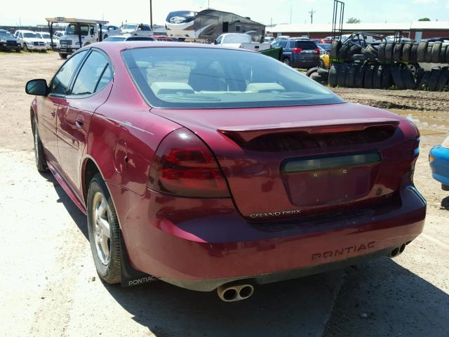 2G2WP522541258692 - 2004 PONTIAC GRAND PRIX MAROON photo 3