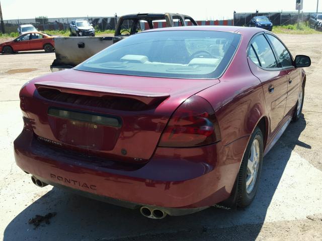 2G2WP522541258692 - 2004 PONTIAC GRAND PRIX MAROON photo 4