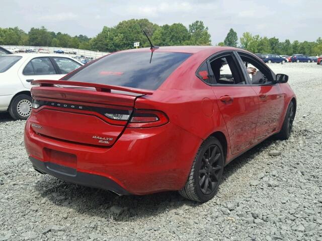 1C3CDFBB5ED719736 - 2014 DODGE DART SXT RED photo 4