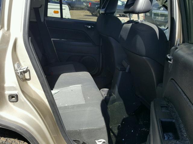 1J4FT47A59D219530 - 2009 JEEP COMPASS SP GOLD photo 6