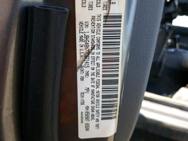 1J8HG48N77C671415 - 2007 JEEP COMMANDER 灰色 照片 10