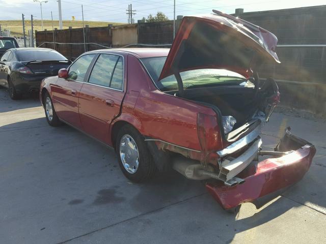 1G6KE57Y32U138696 - 2002 CADILLAC DEVILLE DH RED photo 3