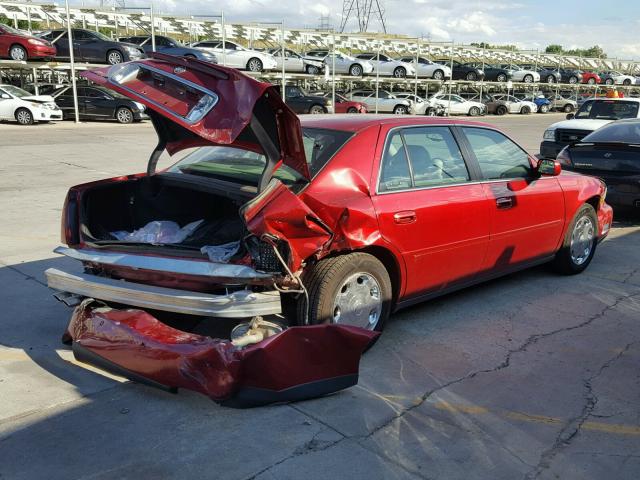 1G6KE57Y32U138696 - 2002 CADILLAC DEVILLE DH RED photo 4