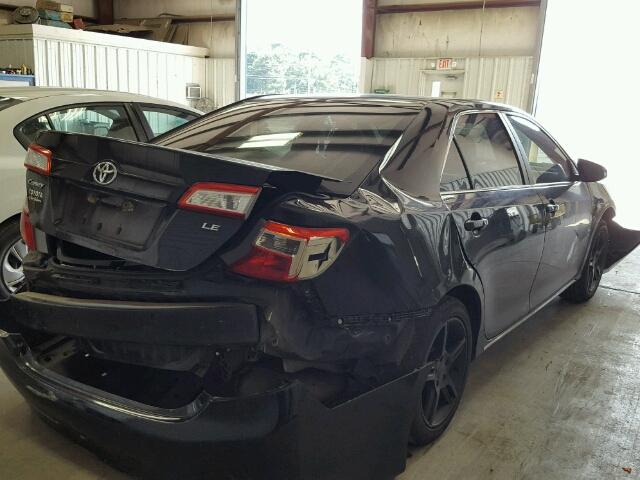 4T4BF1FK7CR160297 - 2012 TOYOTA CAMRY BASE BLACK photo 4