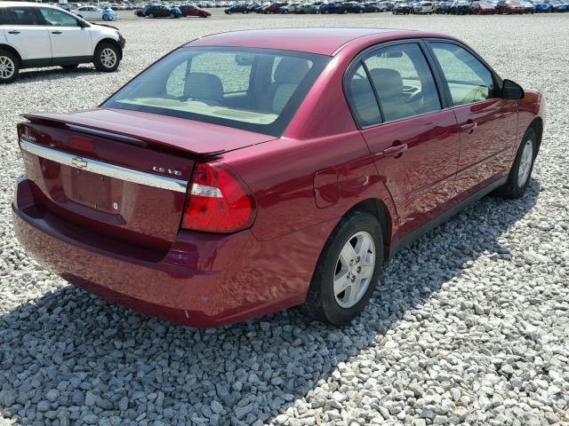 1G1ZT52845F280601 - 2005 CHEVROLET MALIBU LS MAROON photo 4