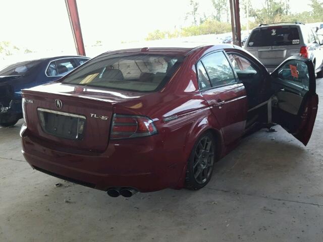 19UUA76507A016120 - 2007 ACURA TL RED photo 4