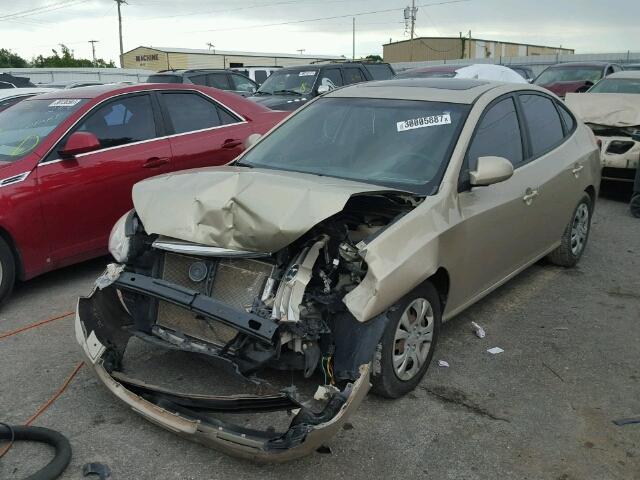 KMHDU4AD4AU072890 - 2010 HYUNDAI ELANTRA BL GOLD photo 2