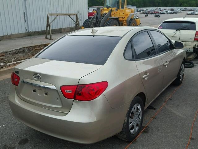 KMHDU4AD4AU072890 - 2010 HYUNDAI ELANTRA BL GOLD photo 4