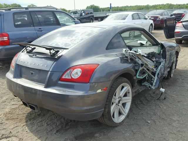 1C3AN69L25X034532 - 2005 CHRYSLER CROSSFIRE GRAY photo 4