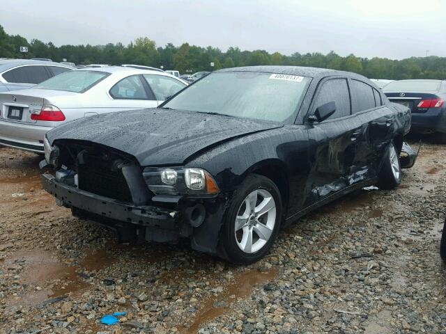 2C3CDXBG4EH366605 - 2014 DODGE CHARGER SE BLACK photo 2