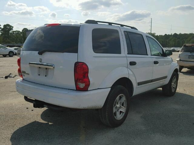 1D4HD48N66F140092 - 2006 DODGE DURANGO SL WHITE photo 4