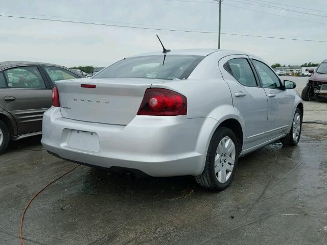 1C3CDZAB6CN209289 - 2012 DODGE AVENGER SE SILVER photo 4