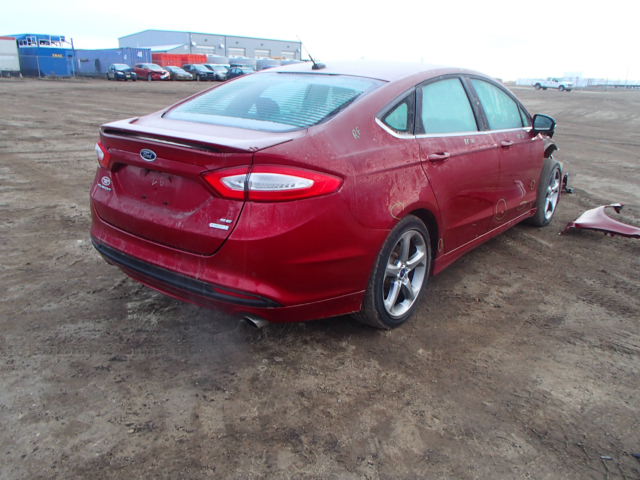 3FA6P0HR3DR186671 - 2013 FORD FUSION SE RED photo 4