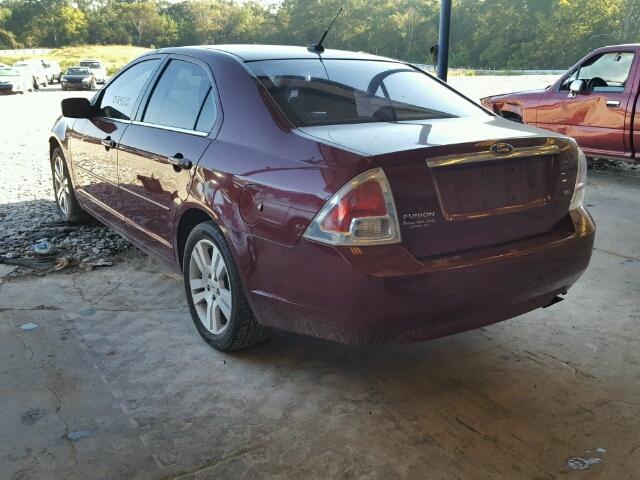 3FAHP08ZX7R150912 - 2007 FORD FUSION BURGUNDY photo 3