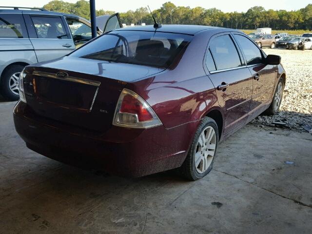 3FAHP08ZX7R150912 - 2007 FORD FUSION BURGUNDY photo 4