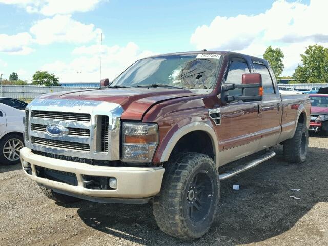 1FTWW31R48EB69587 - 2008 FORD F350 BROWN photo 2