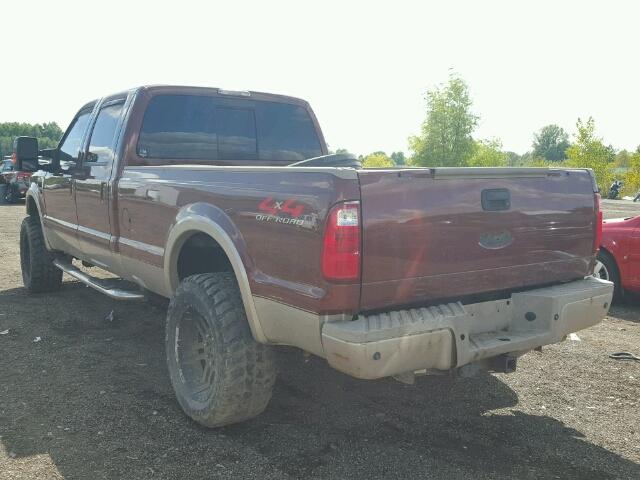 1FTWW31R48EB69587 - 2008 FORD F350 BROWN photo 3