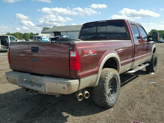 1FTWW31R48EB69587 - 2008 FORD F350 BROWN photo 4