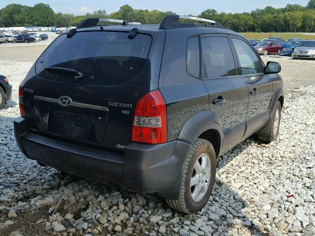 KM8JN72DX5U065643 - 2005 HYUNDAI TUCSON BLACK photo 4