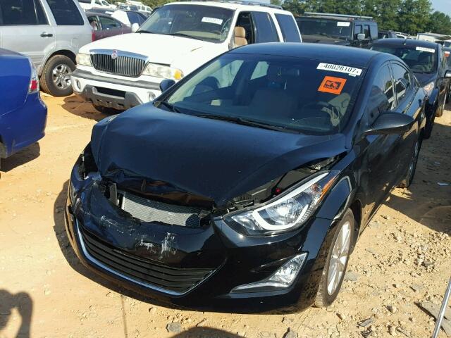 5NPDH4AE7EH545151 - 2014 HYUNDAI ELANTRA SE BLACK photo 2