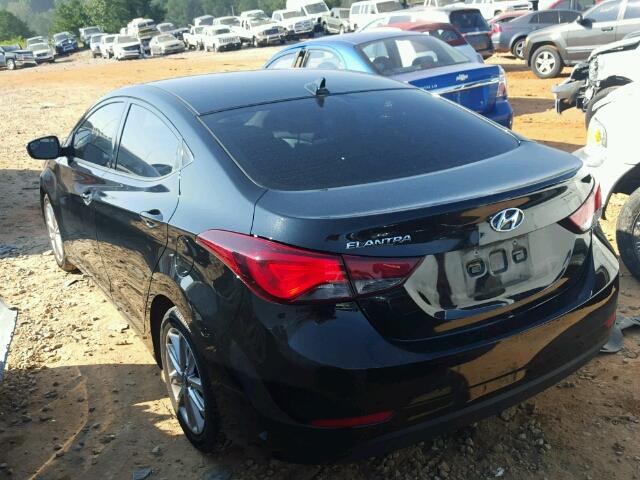 5NPDH4AE7EH545151 - 2014 HYUNDAI ELANTRA SE BLACK photo 3