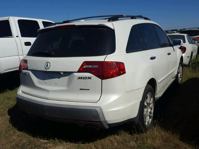 2HNYD28669H524011 - 2009 ACURA MDX WHITE photo 4