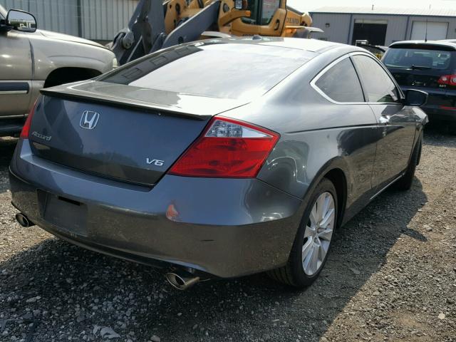 1HGCS2B89AA001117 - 2010 HONDA ACCORD EXL GRAY photo 4